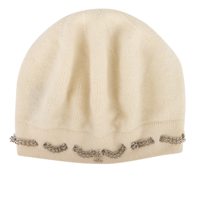 Chanel Chain Edge Cashmere Beret, front view